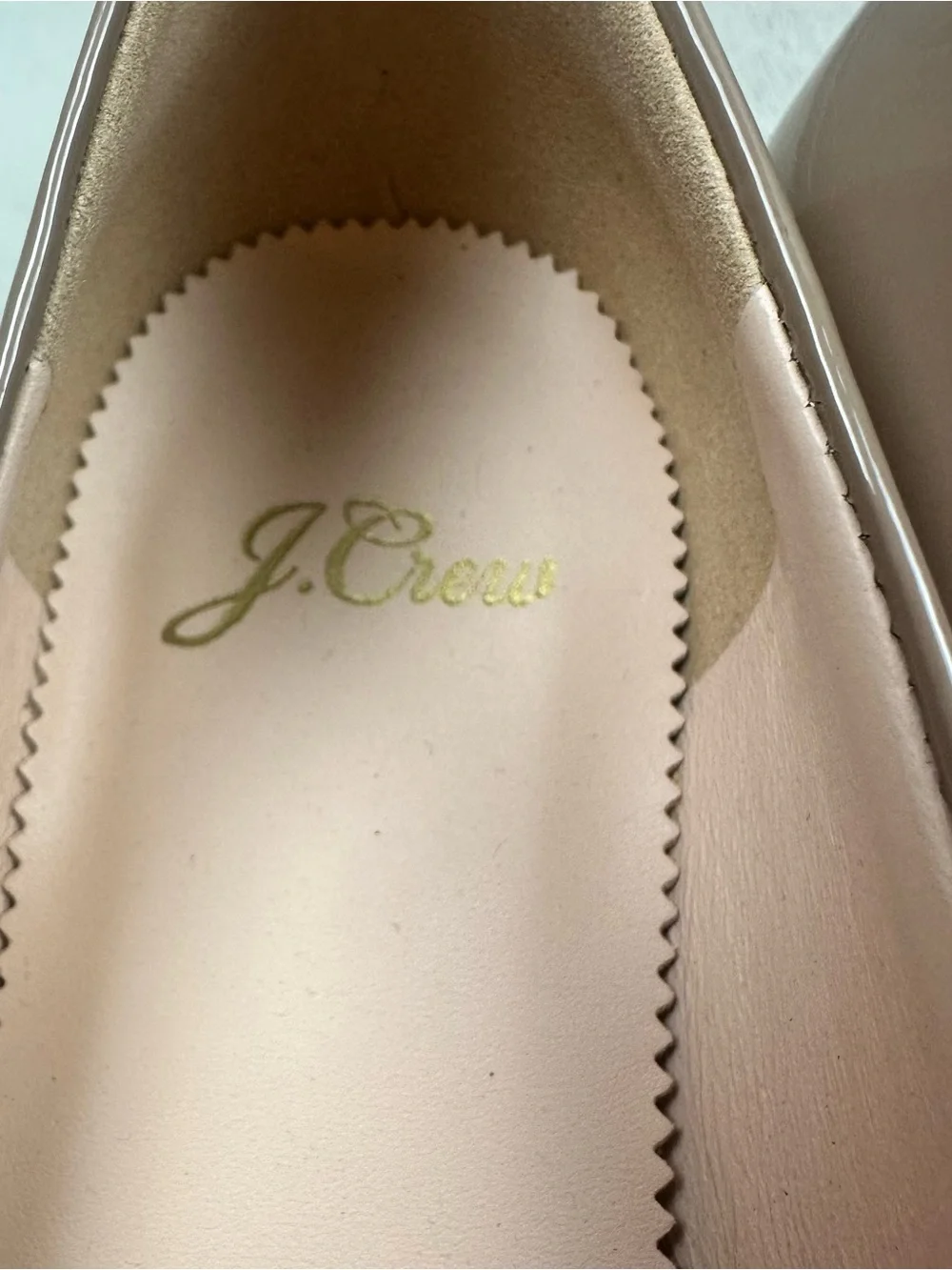 J.Crew Kate Taupe Nude Patent Leather Block Heel Pumps 7.5 Classic Quiet Luxury